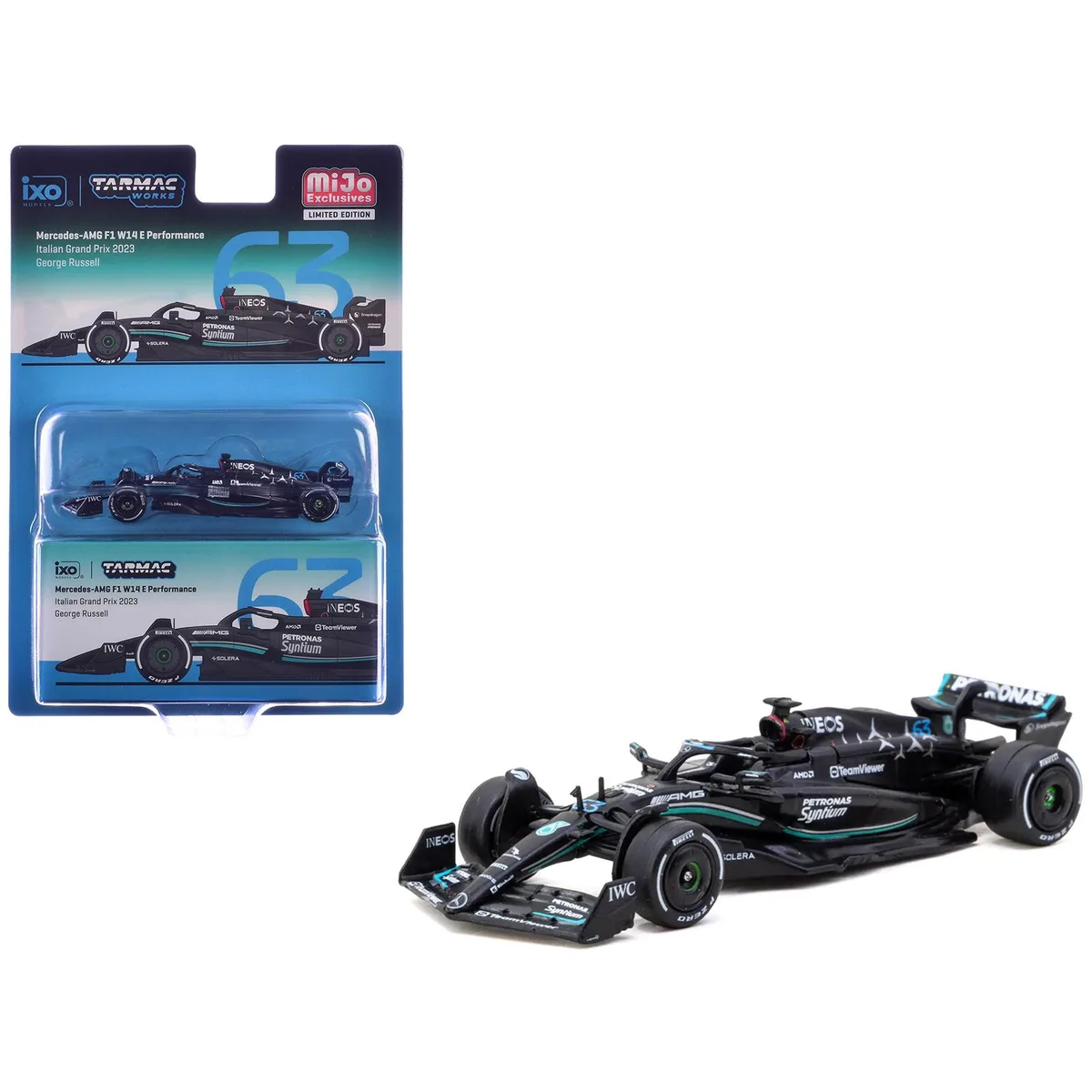 Tarmac Works Tarmac Works Mercedes-AMG F1 W14 #63 Italian GP 2023 Global64 1/64 Diecast — product photo