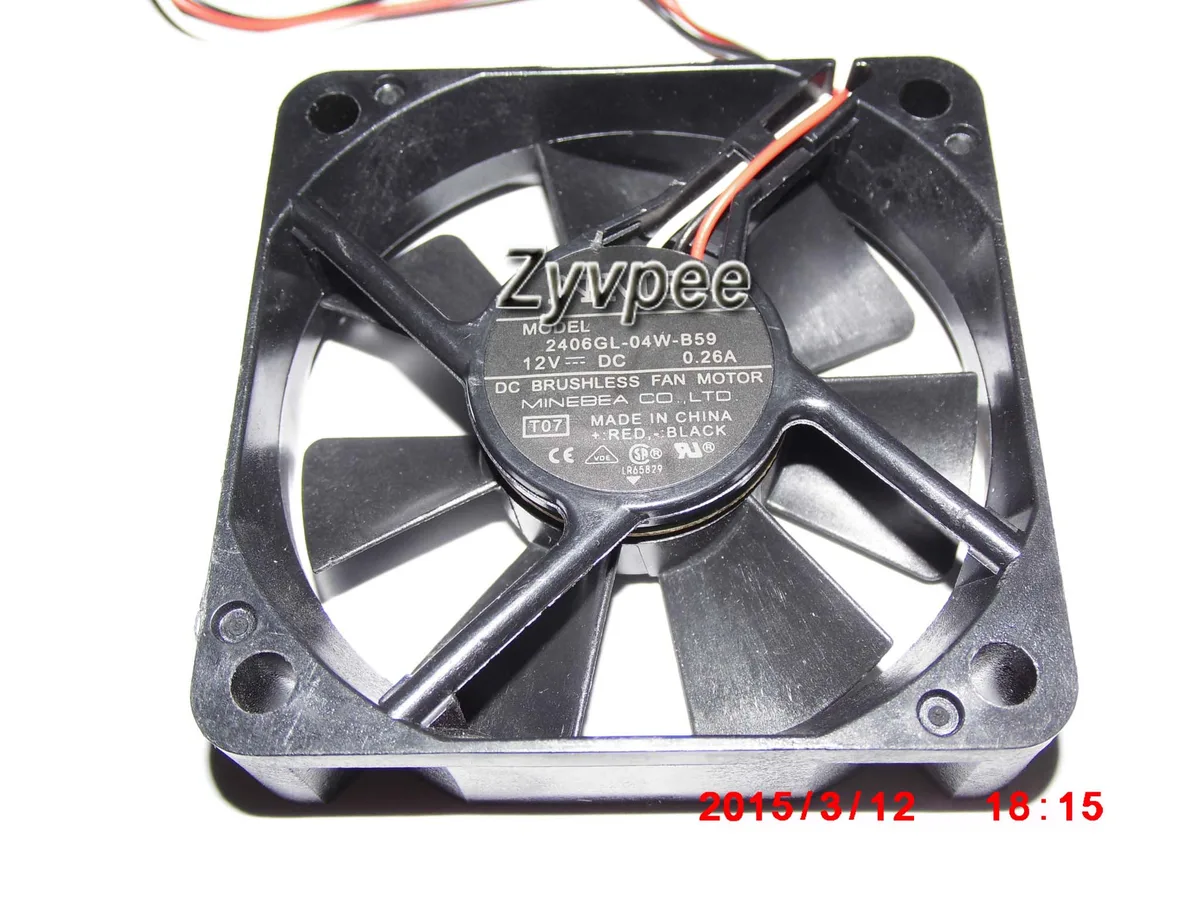 Zyvpee Zyvpee 2406GL-04W-B59 T07 12V 0.26A 60x60x15mm case fan — product photo