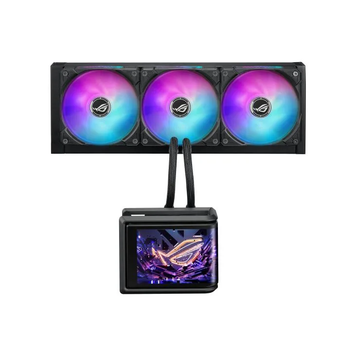 ASUS ASUS ROG RYUO IV SLC 360 ARGB liquid cooler 6.67 inch AMOLED 200mm tubing — product photo