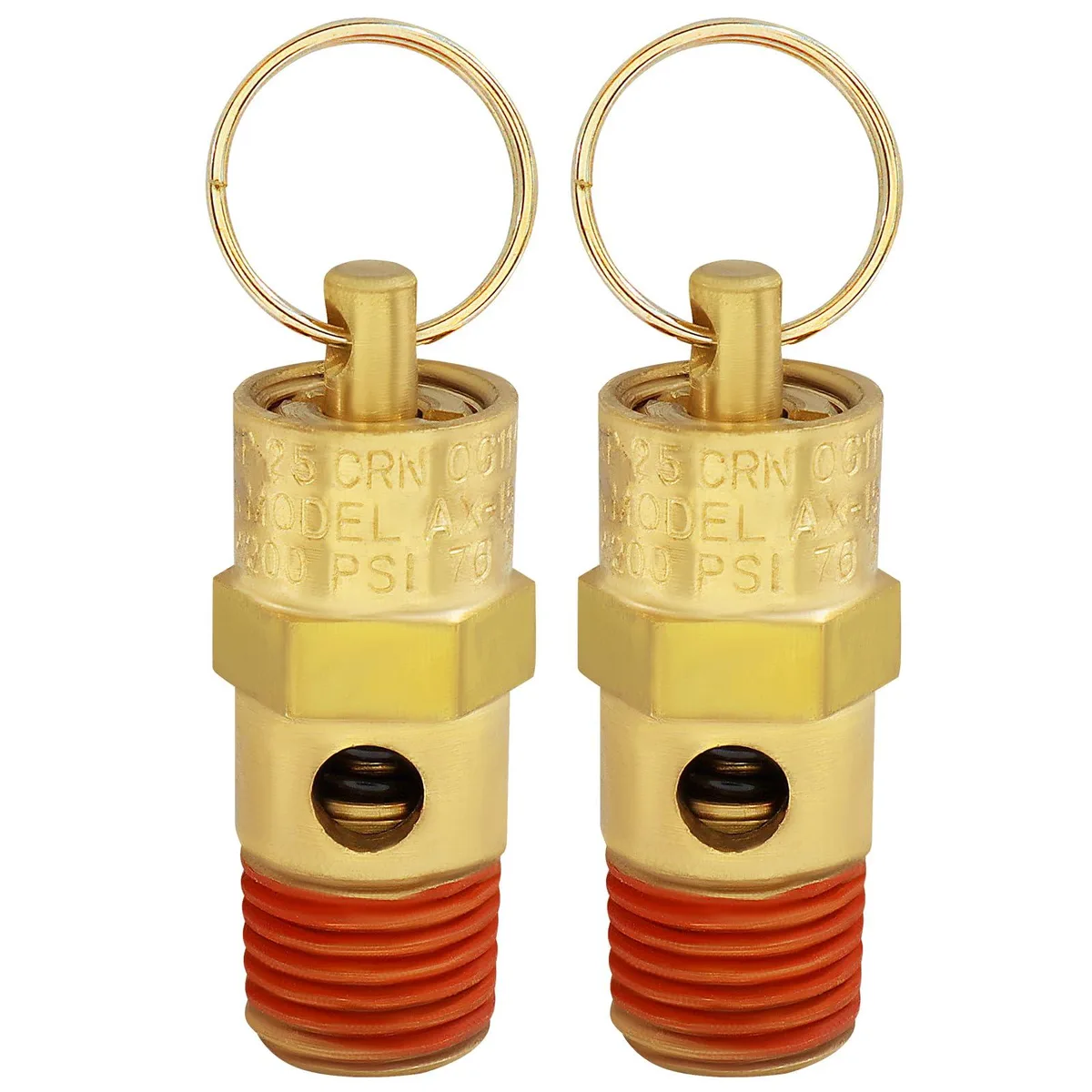 1/4 Inch NPT 200 PSI Brass Air Pressure Relief Safety Valve — product photo