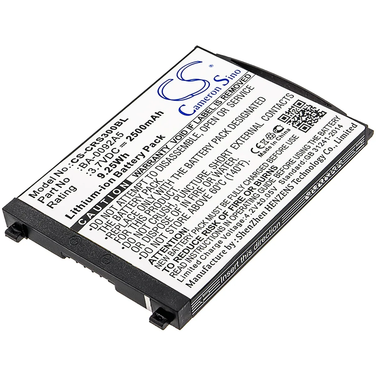 Cameron &amp; Co Cameron &amp; Co DS-CS-CRS300BL 2.5 Ah Li-ion battery for CipherLAB RS30 — product photo