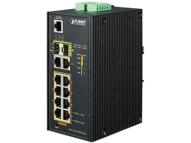 PLANET PLANET IGS-5225-8P2T2S 8-port PoE+ 2-port RJ45 2-port SFP managed network switch — product photo