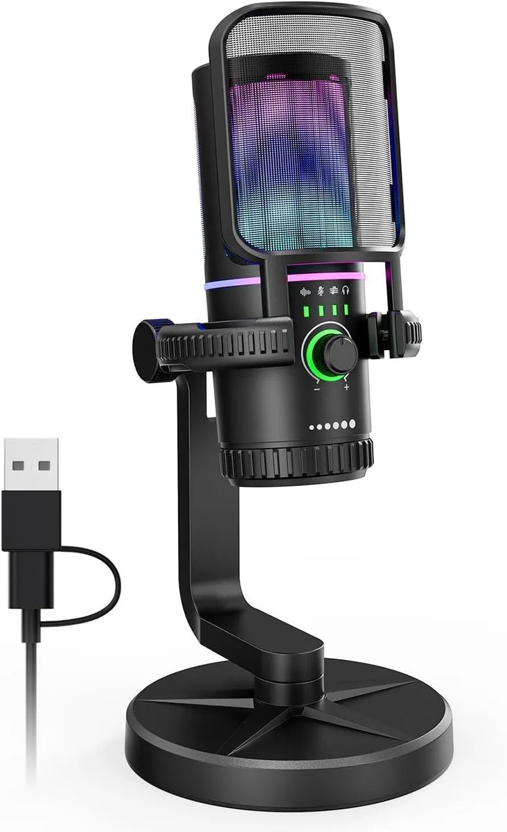 SOEWIOU SOEWIOU SU7 Hyper Cardioid USB Microphone RGB 24-bit 192kHz — product photo