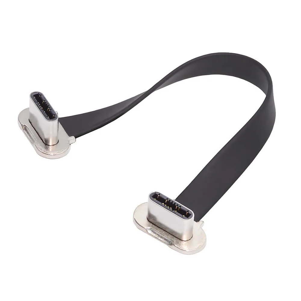 Fervit Fervit USB-C to USB-C angled cable 65W 70mm — product photo