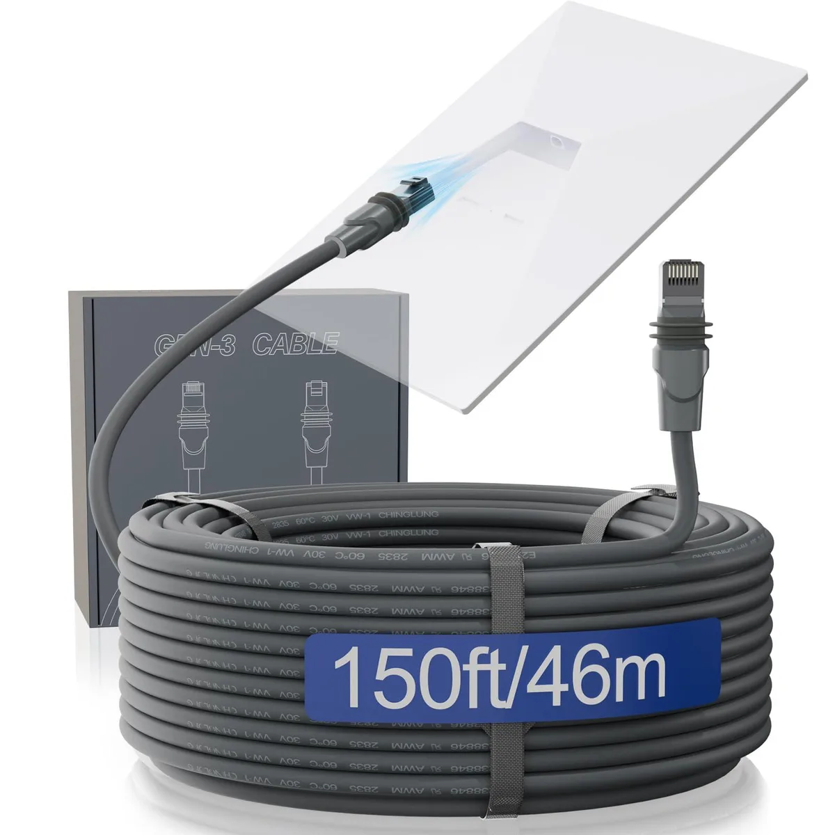 FIUTY Starlink Cable Gen 3/V3 150FT/46M RJ45 Ethernet Cable — product photo