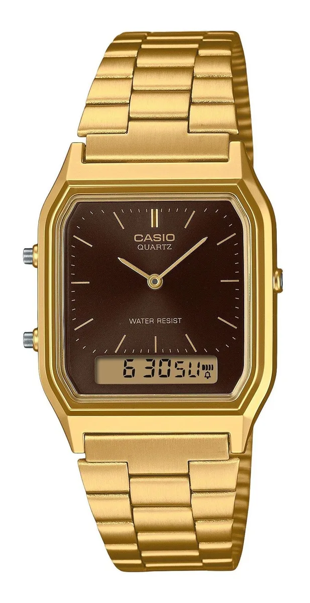 CASIO CASIO AQ-230GA-5A Analog Digital Brown Dial Quartz Watch — product photo