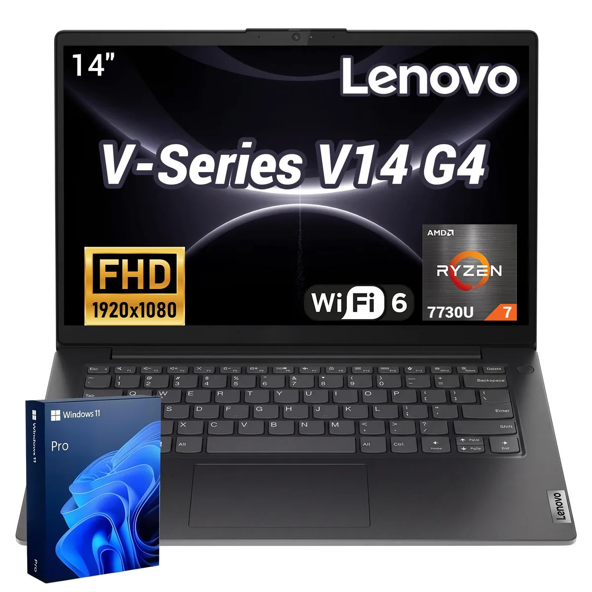 Lenovo Lenovo V14 laptop AMD Ryzen 7 7730U 40GB DDR4 2TB SSD — product photo