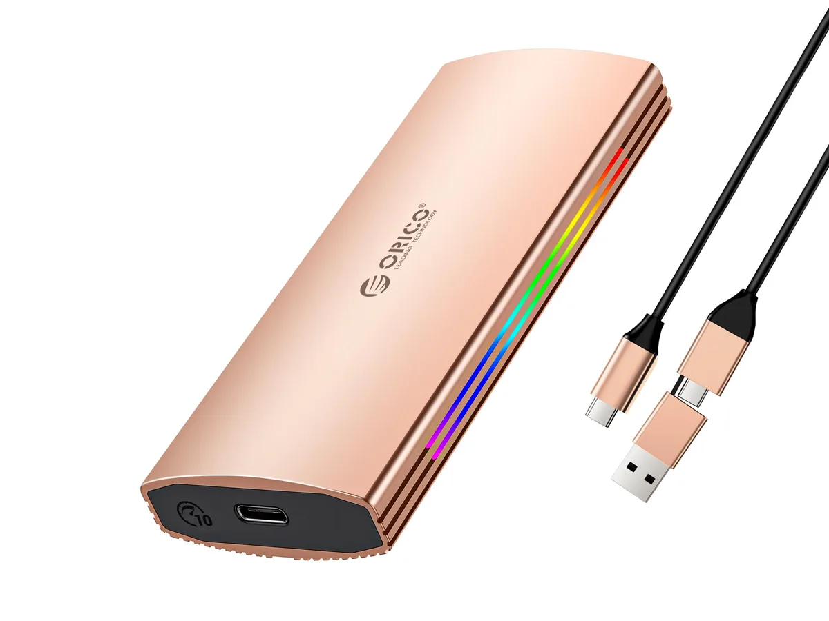 Orico Orico M2PJ-C3 M.2 NVMe drive enclosure USB 3.2 10Gbps Rose Gold — product photo