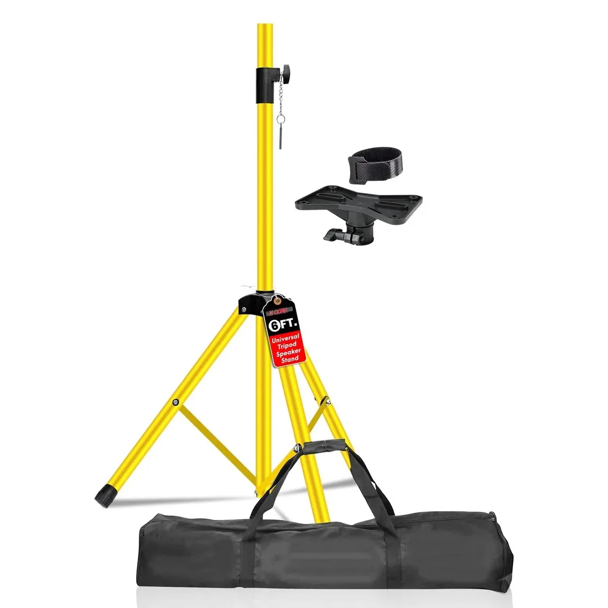 5 Core 5 Core SS HD 1 PK YLW Tripod Speaker Stand 40-72 Inch 132 lbs Yellow — product photo