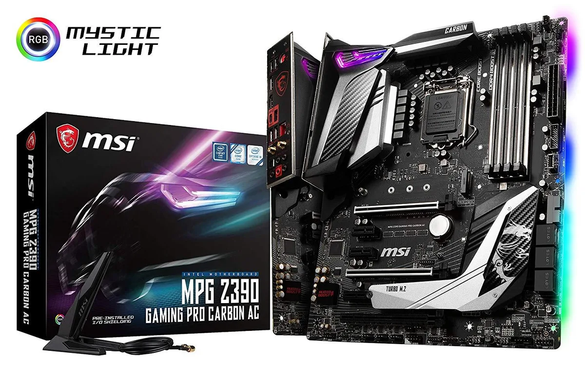 MSI MSI MPG Z390 GAMING PRO CARBON AC Intel motherboard — product photo