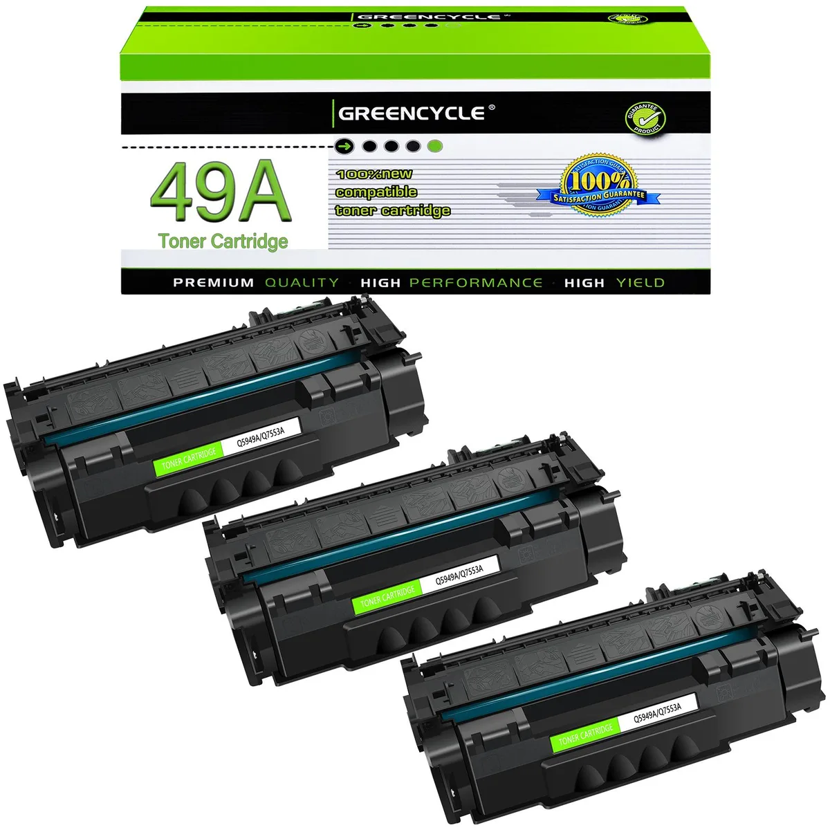 GREENCYCLE GREENCYCLE Q5949A toner cartridge 3 pack black 3000 pages — product photo