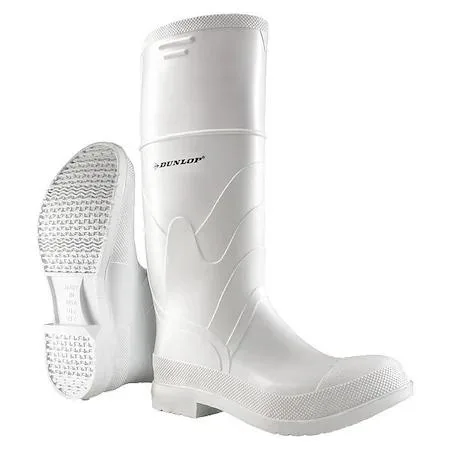Dunlop Dunlop 8101100 Men's Tall Rubber Boots Plain Toe 16" White Size 13 — product photo