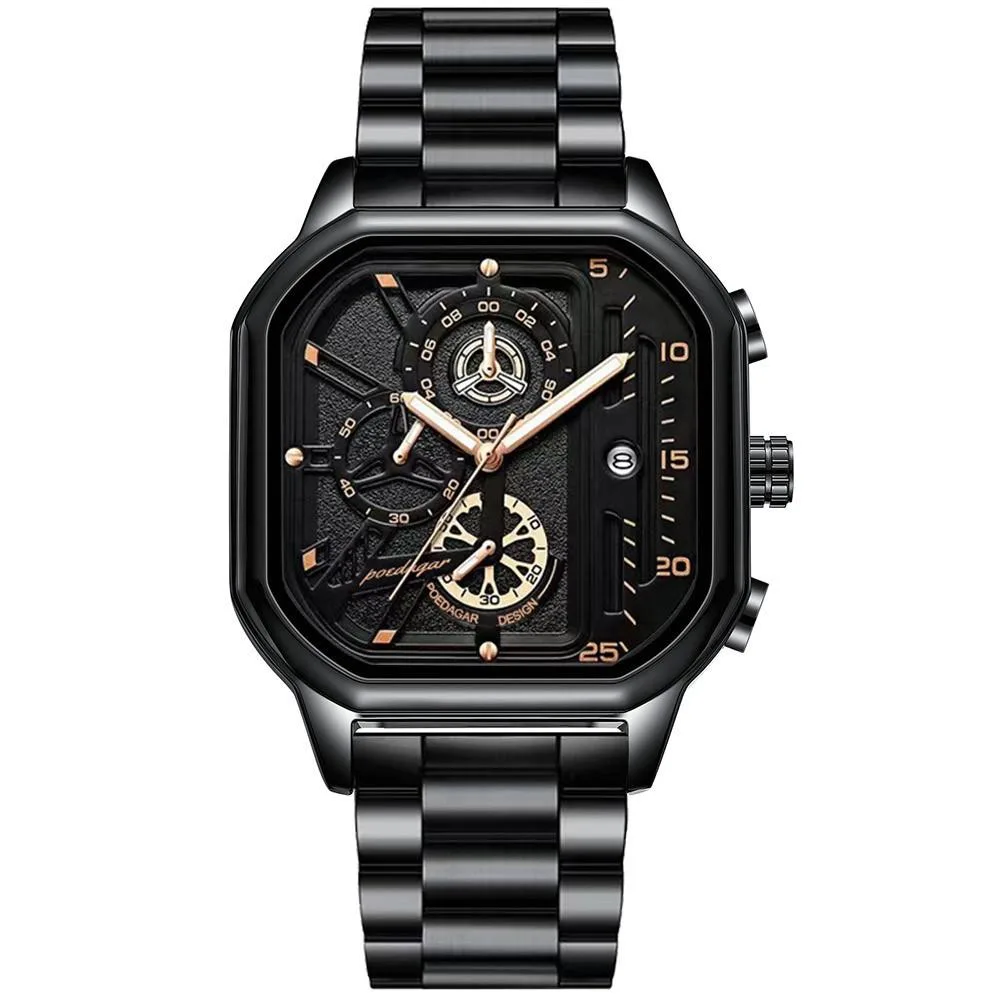 Apec CCTV Apec CCTV Watch Black And Gold 316L 3ATM — product photo