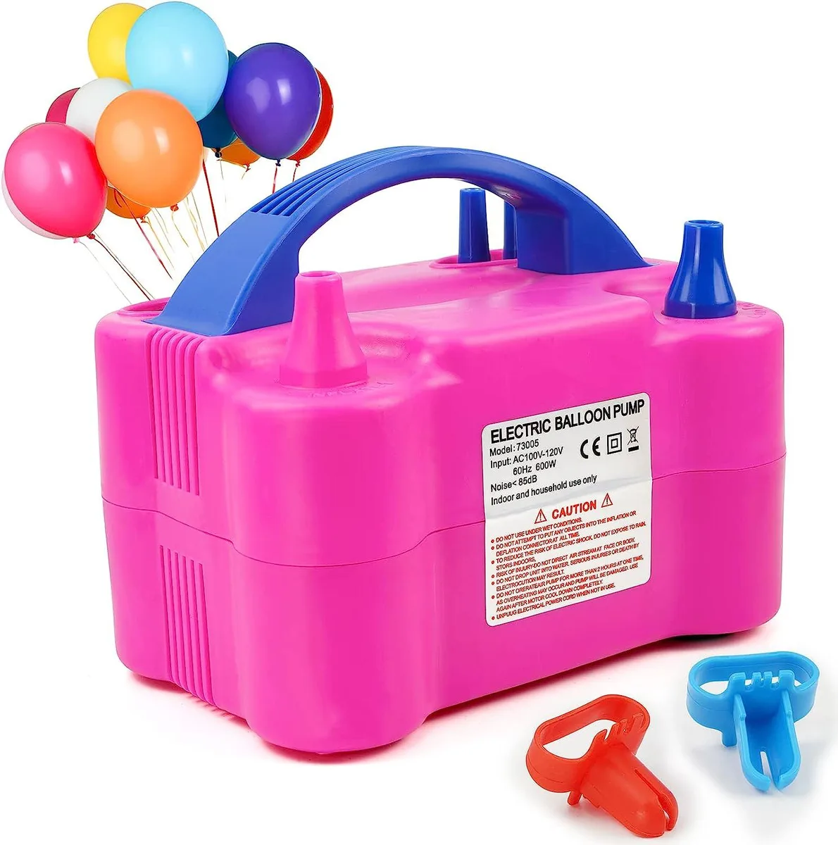 Rybozen Rybozen Pink Dual-Nozzle Balloon Air Compressor 110V 600W — product photo