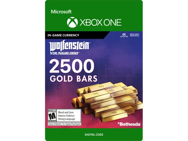 Bethesda Softworks Bethesda Softworks KZP-00063 Wolfenstein: Youngblood 2500 Gold Bars downloadable game — product photo
