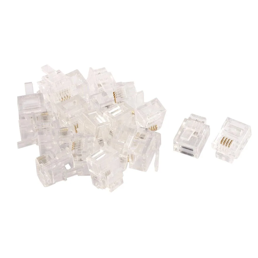 Unique-Bargains Unique-Bargains RJ11 6P4C Modular Plug Connector 20pcs — product photo
