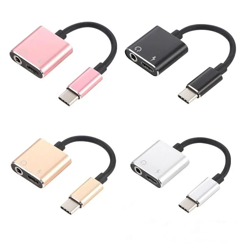 Hetai Tech Hetai Tech USB C 2-in-1 Audio Charging Adapter 12cm — product photo