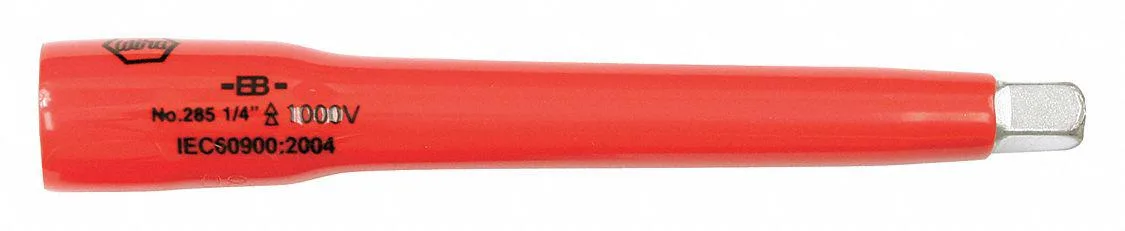 Chrome 1/4 inch drive socket extension 3-15/16 inches long