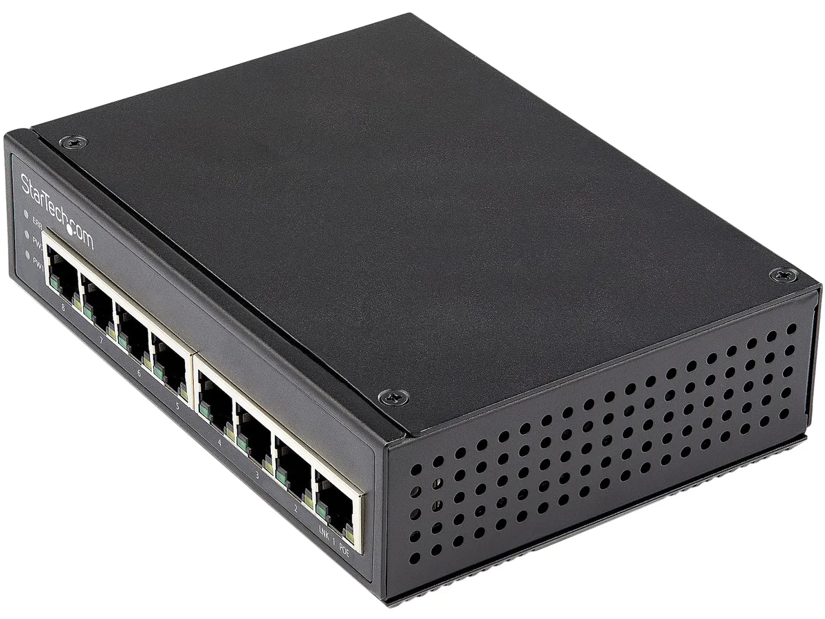 STARTECH STARTECH IESC1G80UP 8 Port Gigabit PoE+ Network Switch — product photo