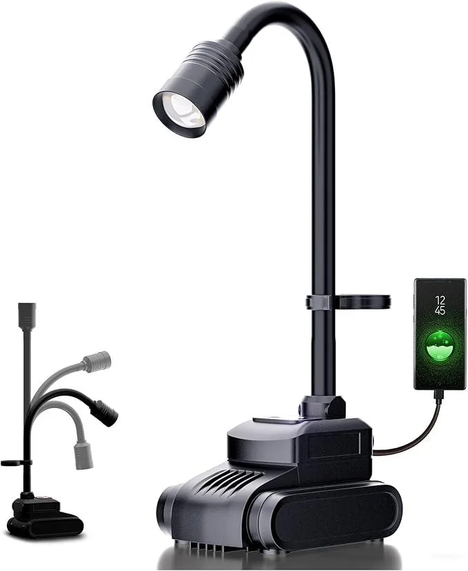BFKK magnetic gooseneck work light with flexible silicone neck and anodized aluminium head