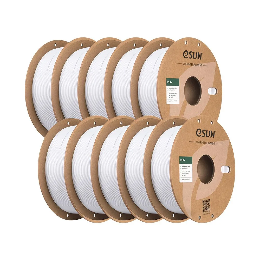eSUN eSUN PLA+ Filament 1.75mm Cold White 10 Rolls 1KG — product photo