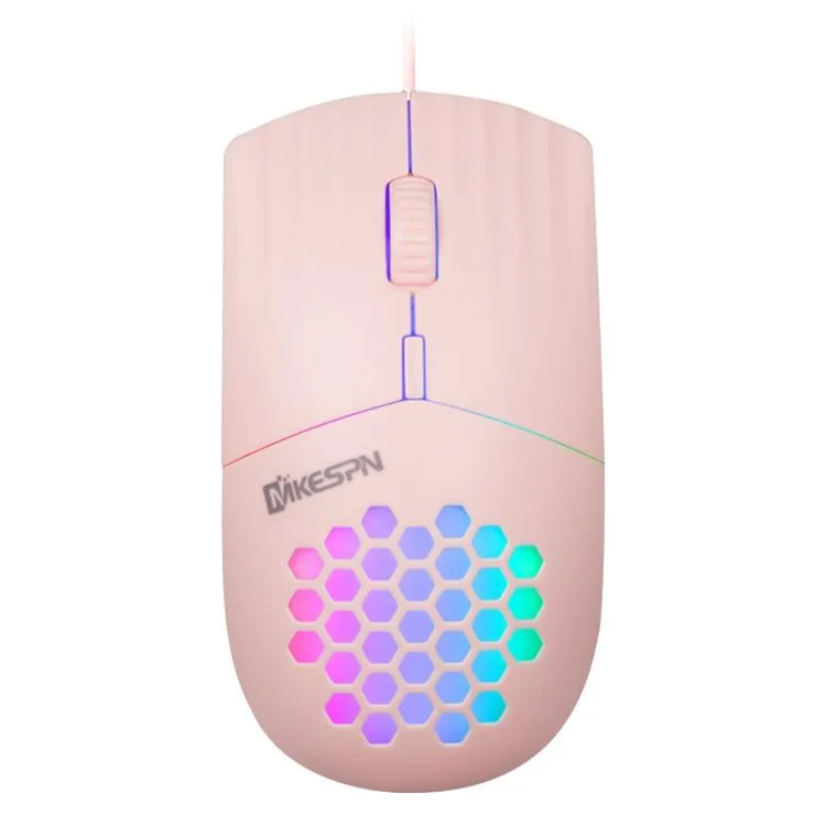 eForChina eForChina SXS-838 1600 DPI RGB Hollow Wired Gaming Mouse Pink — product photo
