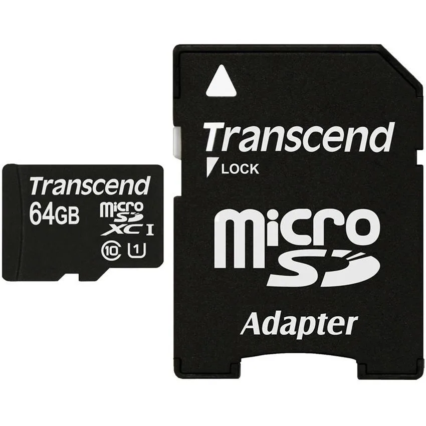 Transcend Transcend 64GB microSDXC UHS-I Class 10 memory card — product photo