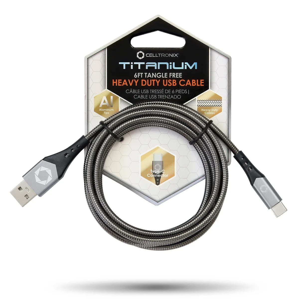  Belkin Celltronix Titanium 6FT USB-C Cable Gun Metal — product photo