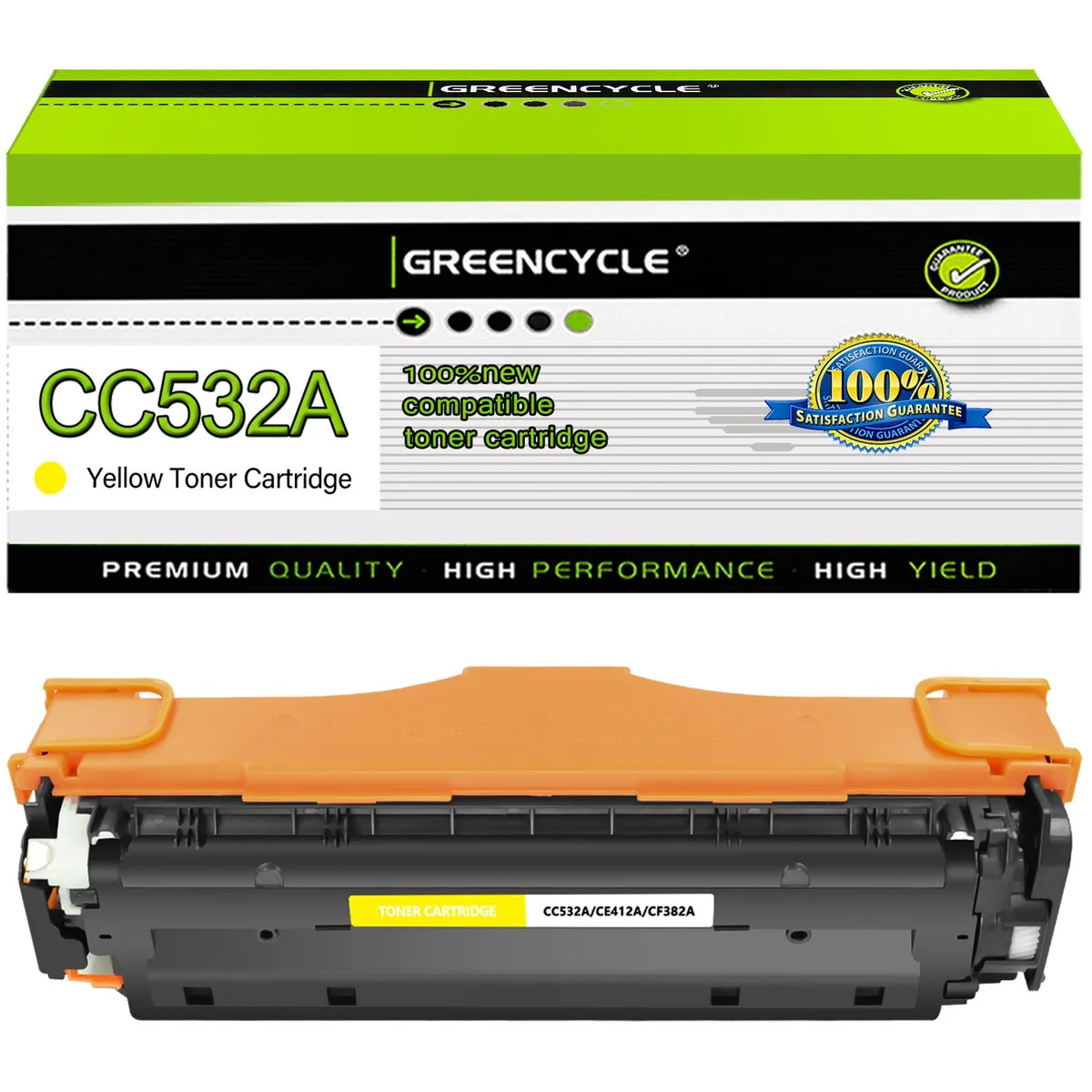 GREENCYCLE GREENCYCLE CC532A Yellow Toner Cartridge 2800 pages — product photo
