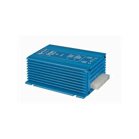 Small rectangular DC-DC converter unit with screw terminals and IP20 rating