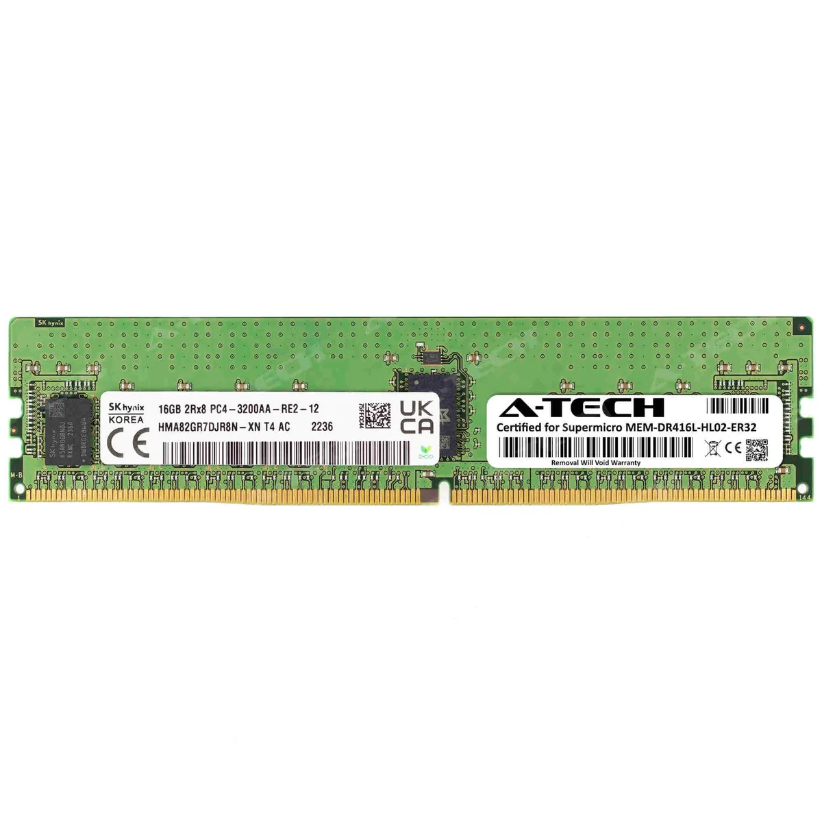 A-Tech A-Tech 16GB DDR4 3200MHz CL22 2Rx8 ECC Registered 288-Pin Server RAM — product photo