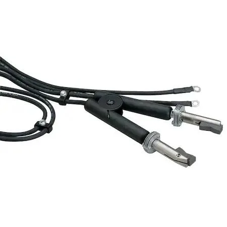 Plier-style soldering handpiece with carbon block electrodes and 10 ft cord