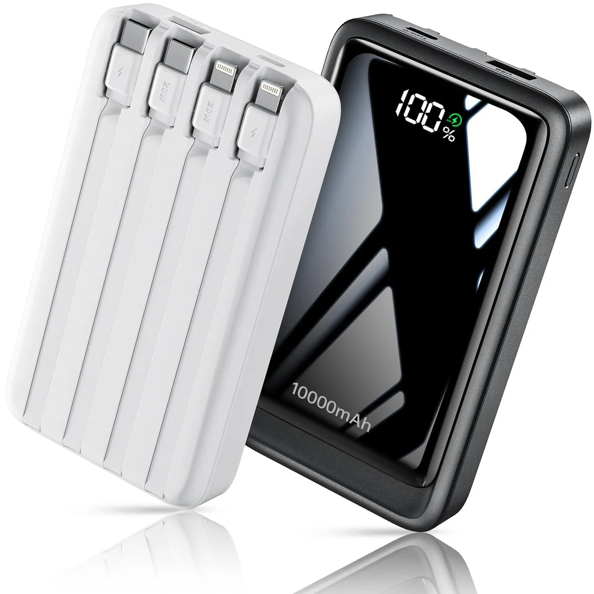  VTIAEK W219 10000mAh power bank with built-in cables — product photo
