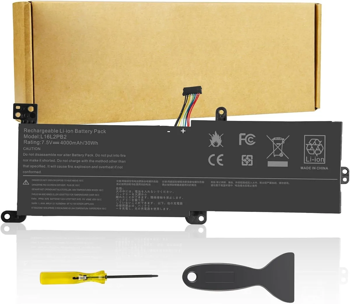 PISKEKAT PISKEKAT L16L2PB2 laptop battery 7.5V 4000mAh 30Wh 2-cell black — product photo