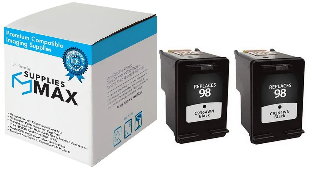 SuppliesMax SuppliesMax C9514FN Remanufactured Black Inkjet Cartridge 2-Pack 420 Pages — product photo