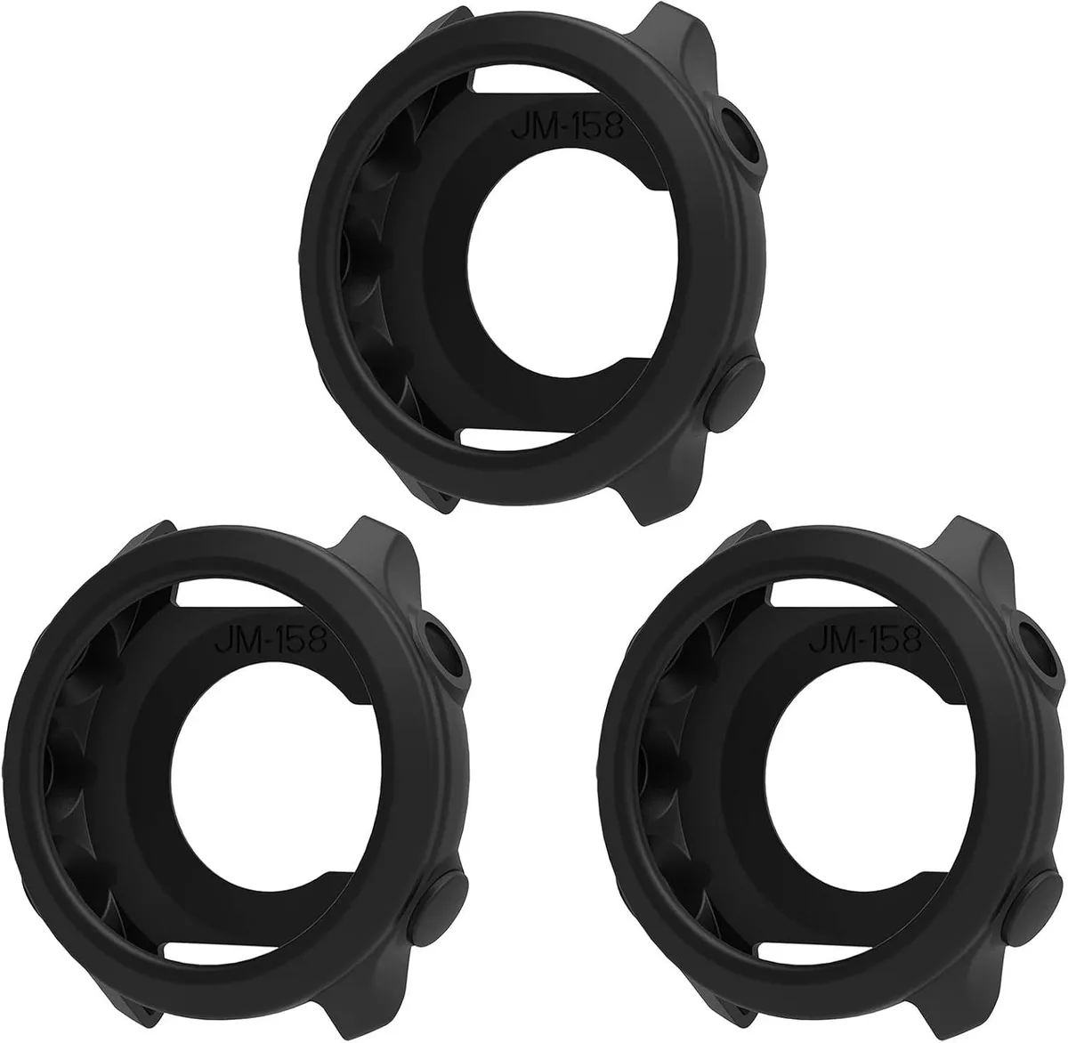 ETEIZU ETEIZU Watch Cover Garmin Forerunner 55 3 Pack Silicone Case Black — product photo