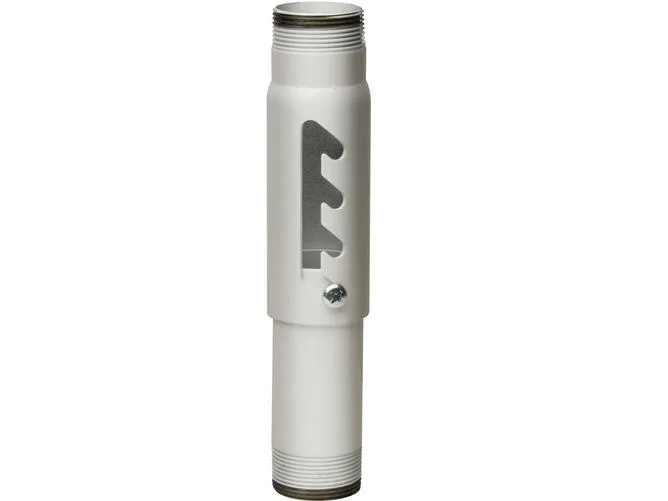 White adjustable extension column for projector mount