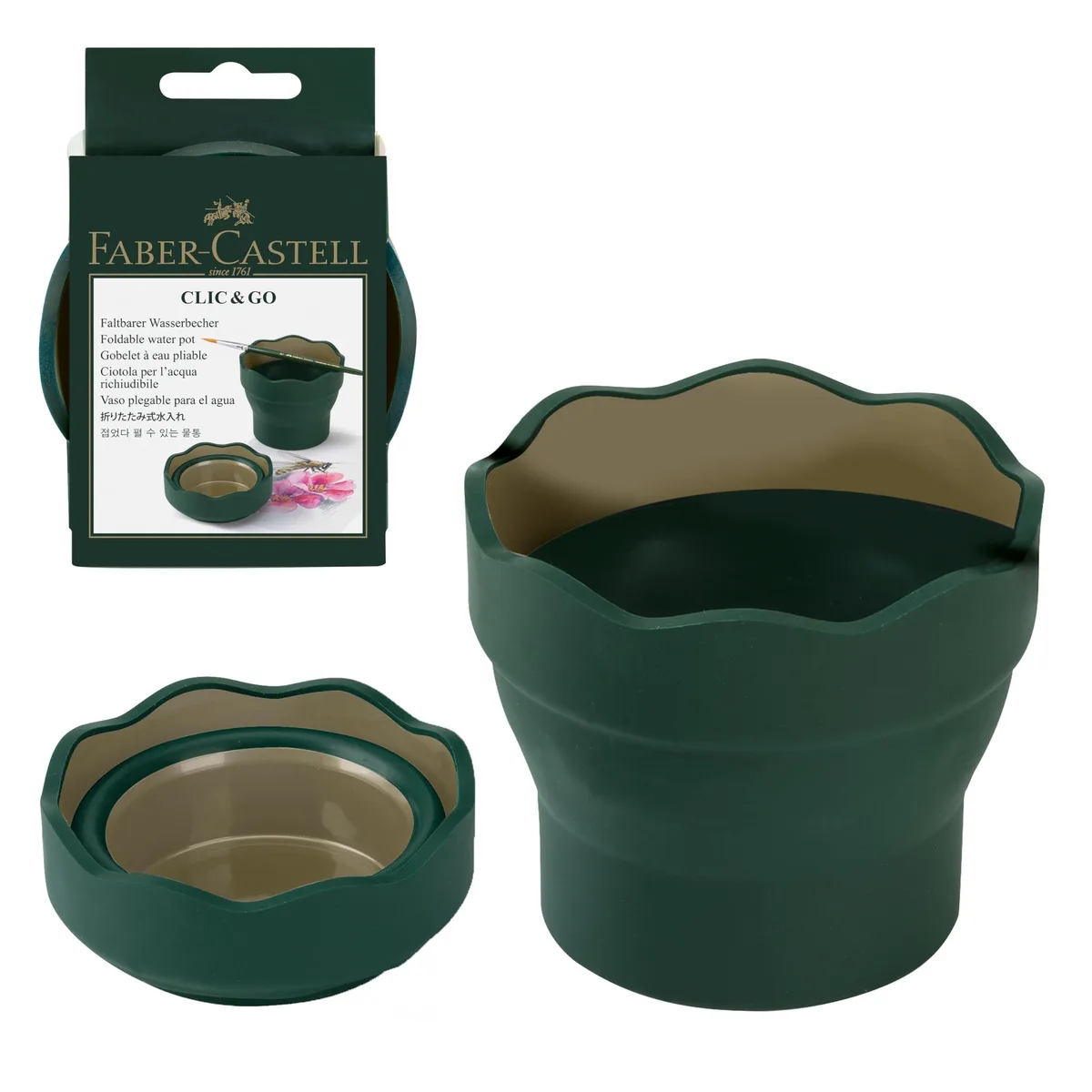  Avery FC181520 Clic &amp; Go Collapsible Water Cup Dark Green 350 ml — product photo