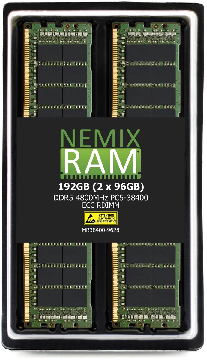 NEMIX RAM NEMIX RAM 96GB DDR5 4800 ECC RDIMM CL40 1.1V 2Rx8 288-pin THINKMATE compatible memory upgrade — product photo