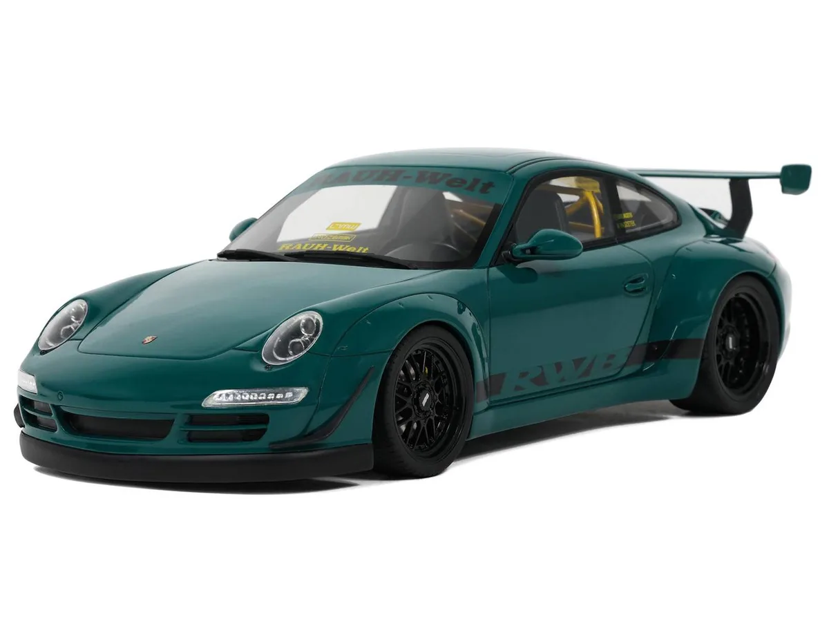 GT Spirit GT Spirit 2021 RWB Bodykit "Syunkashuto" Green with Black Stripes 1/18 hobby collectible — product photo
