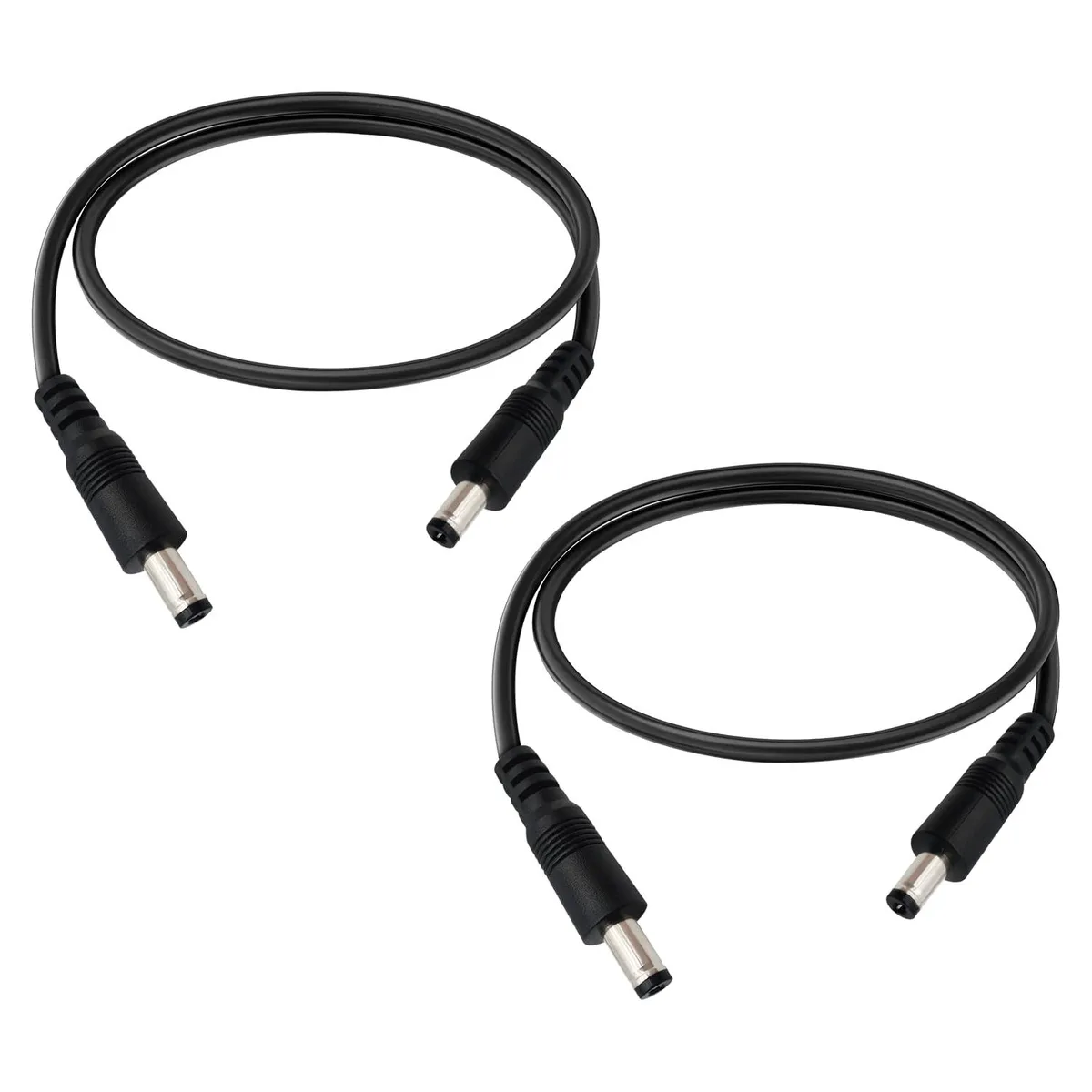  IMIYORE GDG0.5 5.5x2.1mm 12V 18AWG Male-to-Male Extension Cable 1.6ft 2pcs — product photo