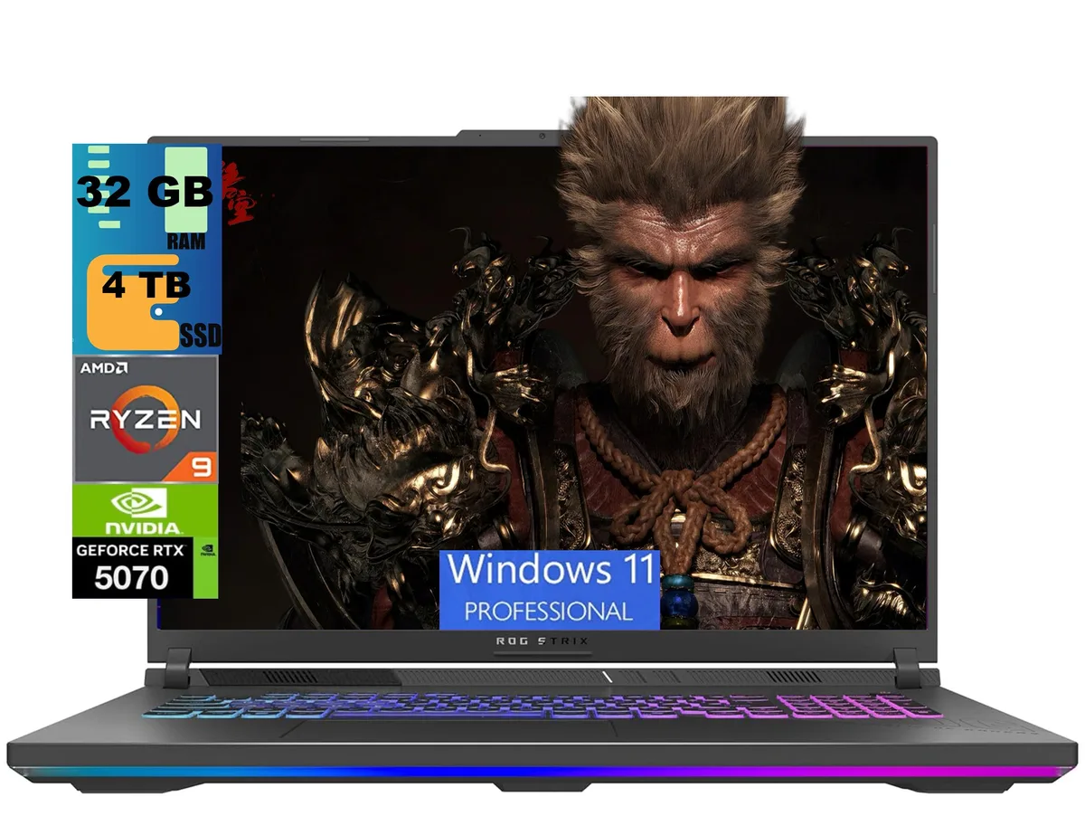 ASUS ASUS ROG Strix G18 gaming laptop 18" WQXGA 240Hz Ryzen 9 8940HX RTX 5070 32GB 4TB — product photo