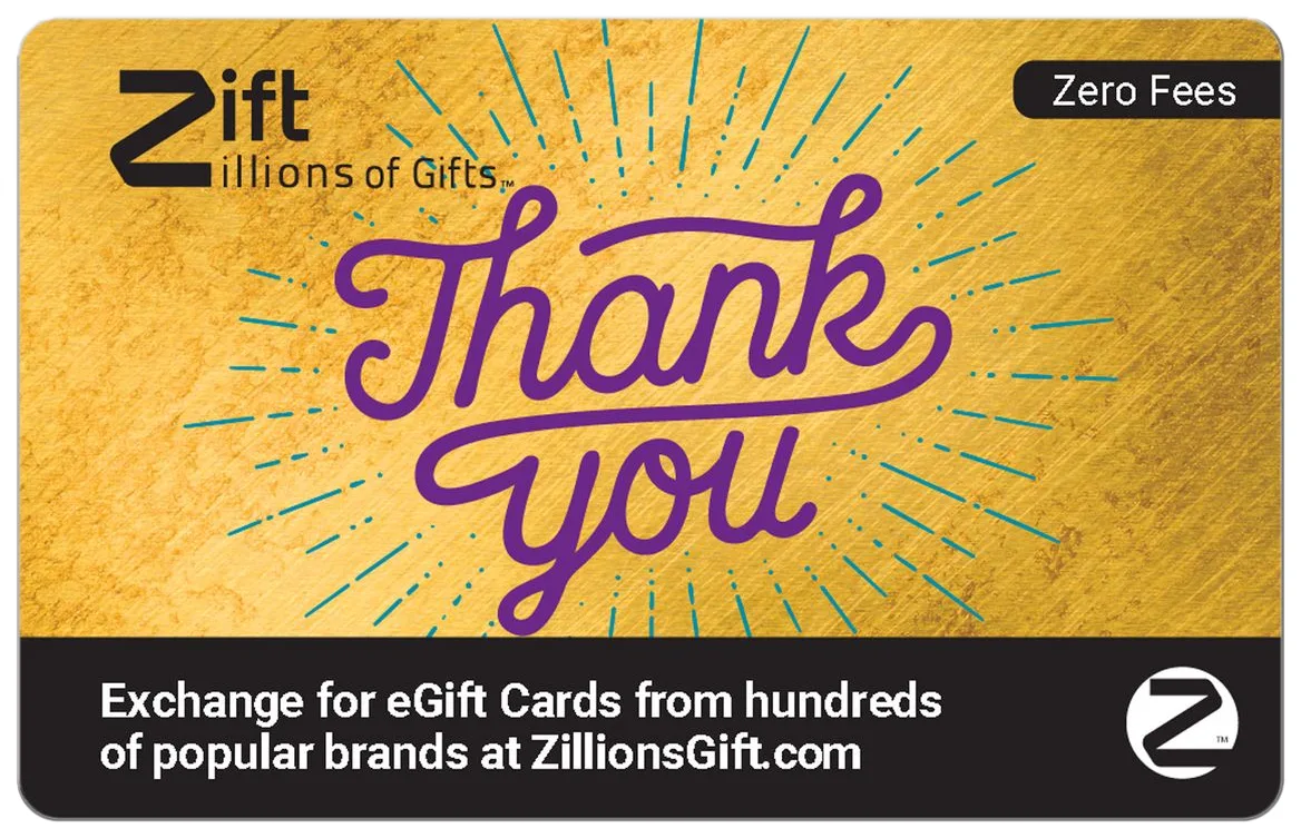 Zift Zillions of Gifts Zift Zillions of Gifts ZFT-D-V-10_12500 Specialty Retail Gift Card $125 — product photo