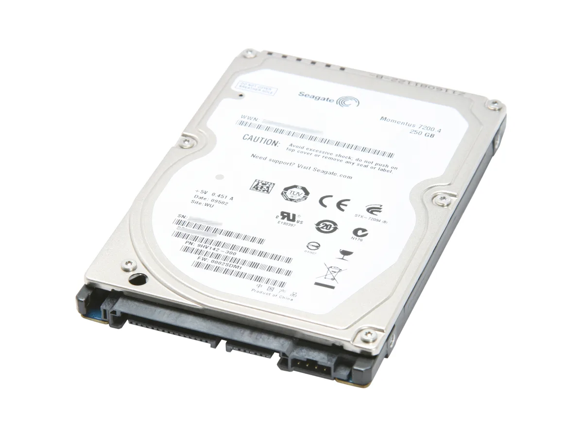 Seagate Seagate Momentus 7200.4 ST9250410AS 250GB 7200 RPM 16MB SATA 3.0Gb/s 2.5" laptop hard drive — product photo