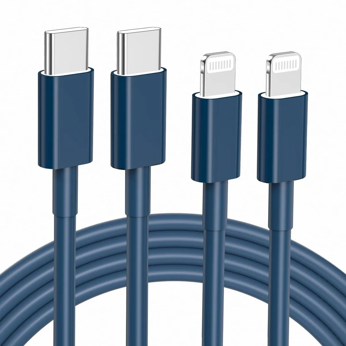KEHIPI KEHIPI USB-C to Lightning Cable 2-Pack 10ft Blue — product photo