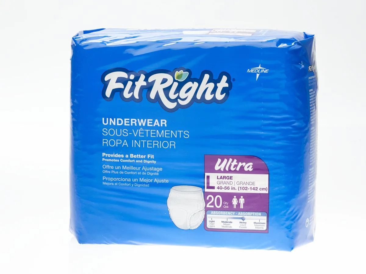 Pack of 80 large incontinence protective underwear