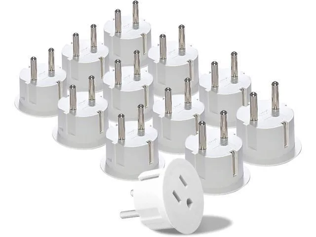 LORDWORLD LORDWORLD USA to Europe Schuko Plug Adapter 12 Pack — product photo