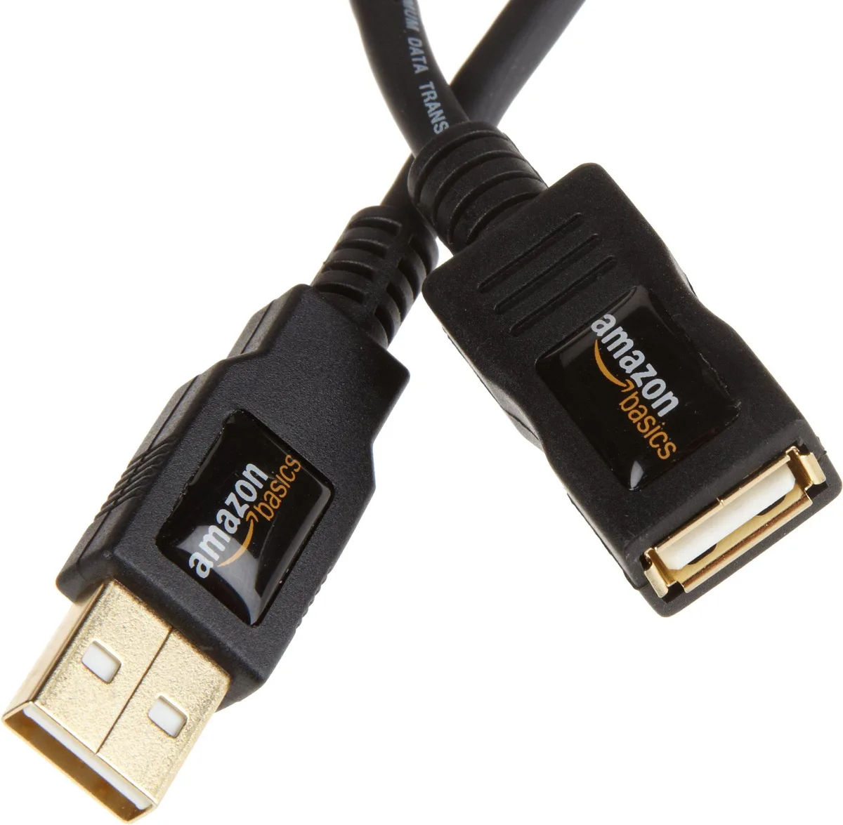  Amazon Basics USB 2.0 Extension Cable Male to Female 6.5 ft 10-Pack Black — product photo