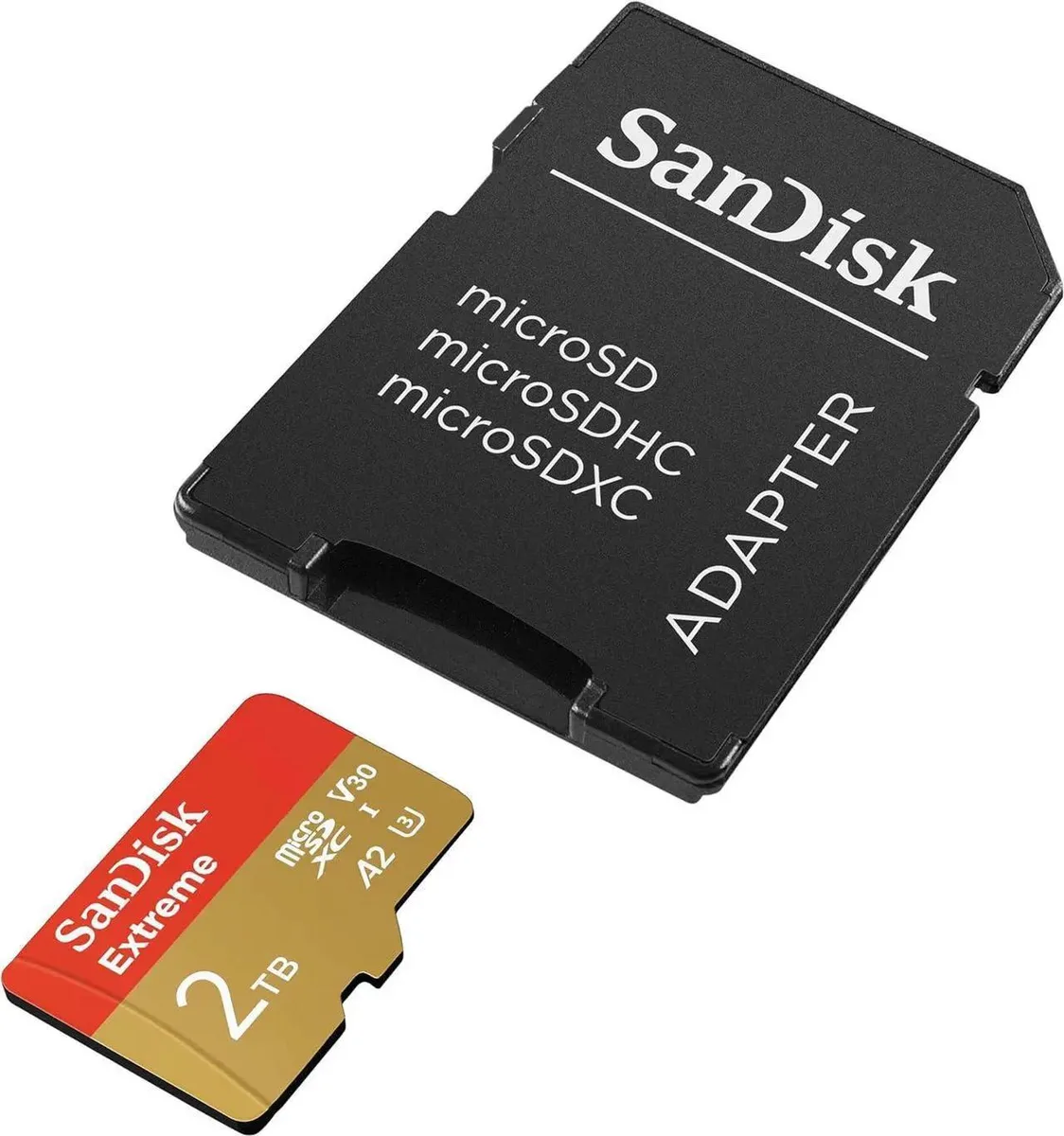SanDisk SanDisk Extreme 2TB microSDXC SDSQXAV-2T00-GH3MA memory card — product photo