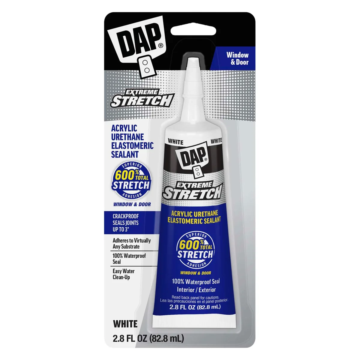 D.A.P. D.A.P. EXTREME STRETCH Acrylic Urethane Elastomeric Sealant 2.8 fl oz White — product photo